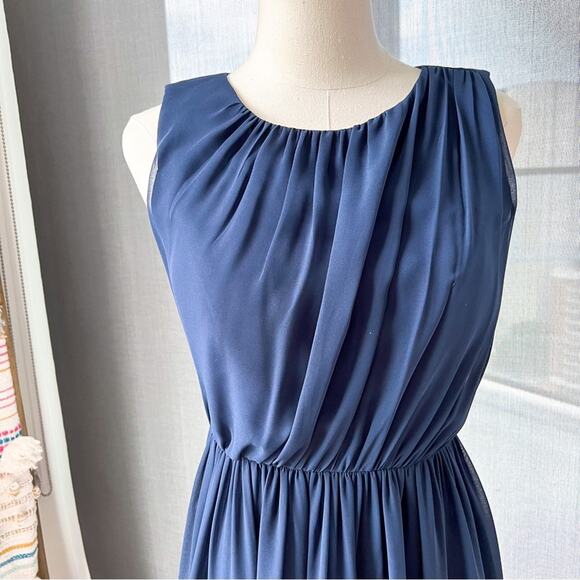 Jenny Yoo Collection Navy Blue Sleeveless Cut-Out Back Maxi Gown Women’s Size 2 - Picture 2 of 10